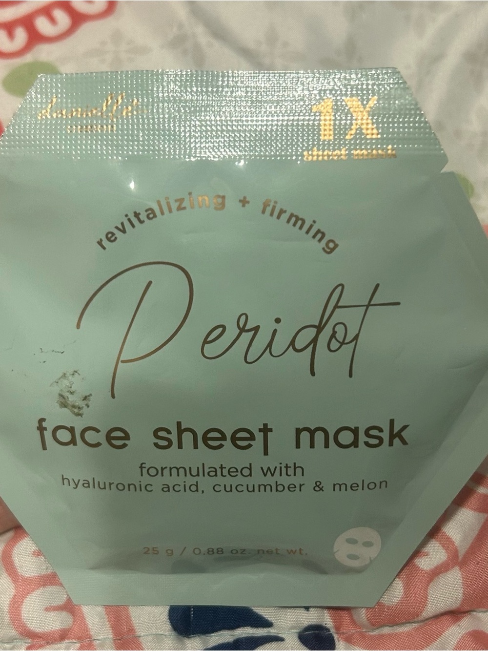 (3/$20) Peridot Revitalizing & Firming Face Sheet Mask - Light Mint